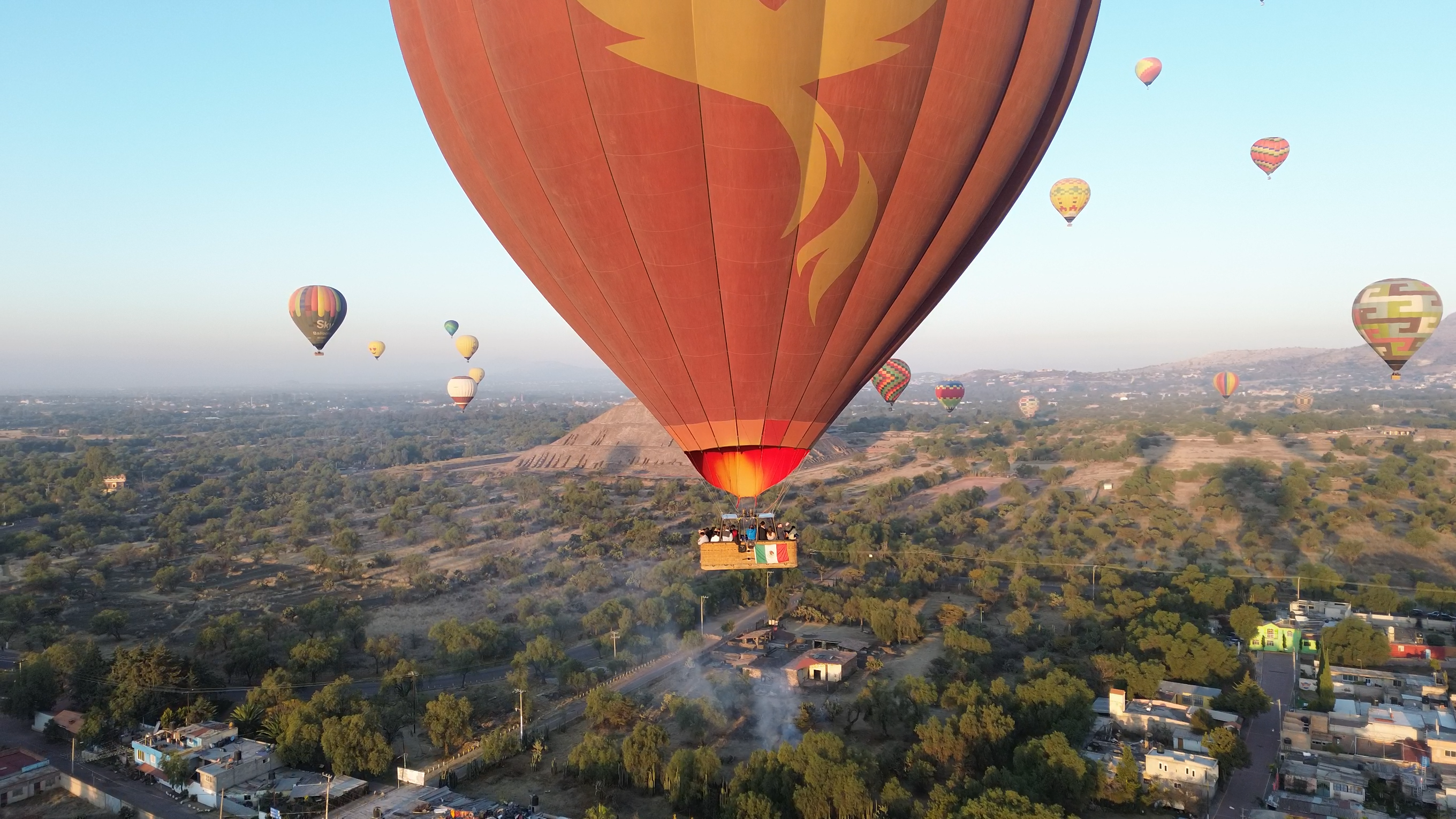 Vuelo en globo aerostático sobre las Pirámides de Teotihuacán